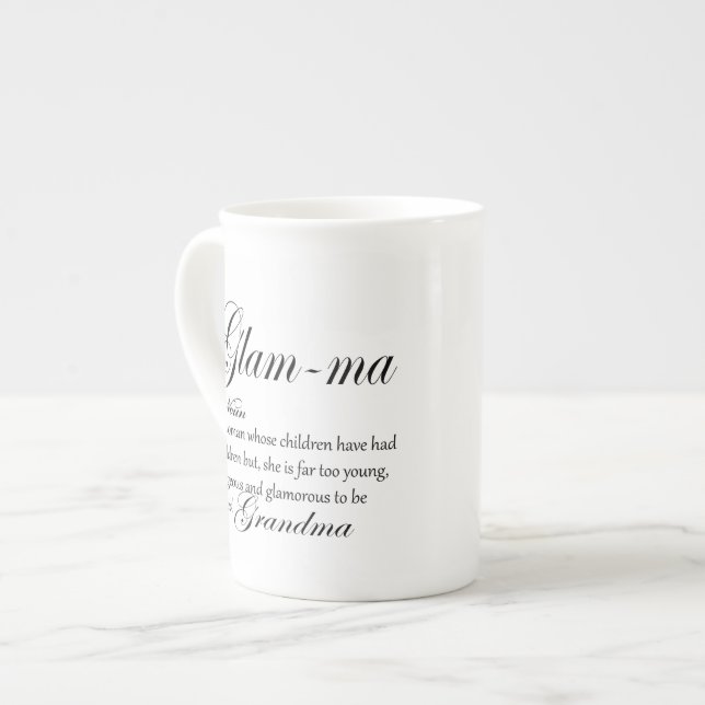 GLAM MA grandma definition Bone China Mug (Front Left)