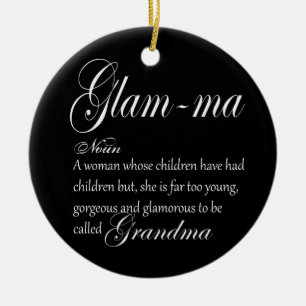 GLAM MA grandma definition Ceramic Tree Decoration