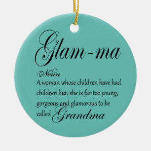 GLAM MA grandma definition Ceramic Tree Decoration