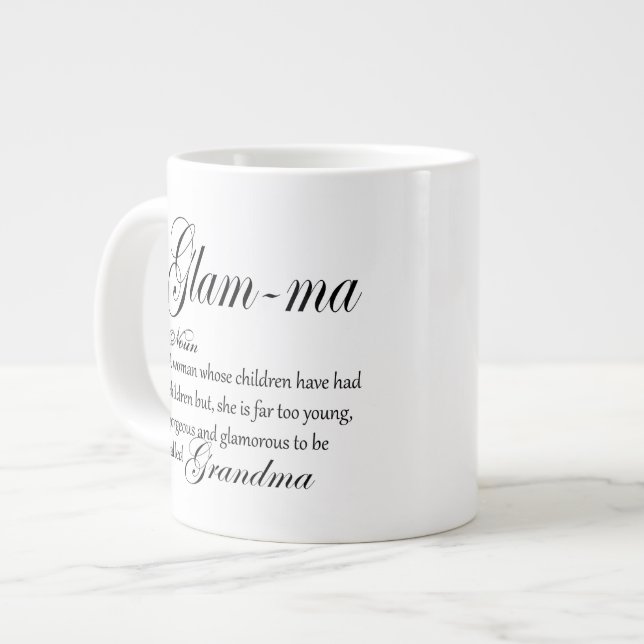 GLAM MA grandma definition Large Coffee Mug (Front Left)