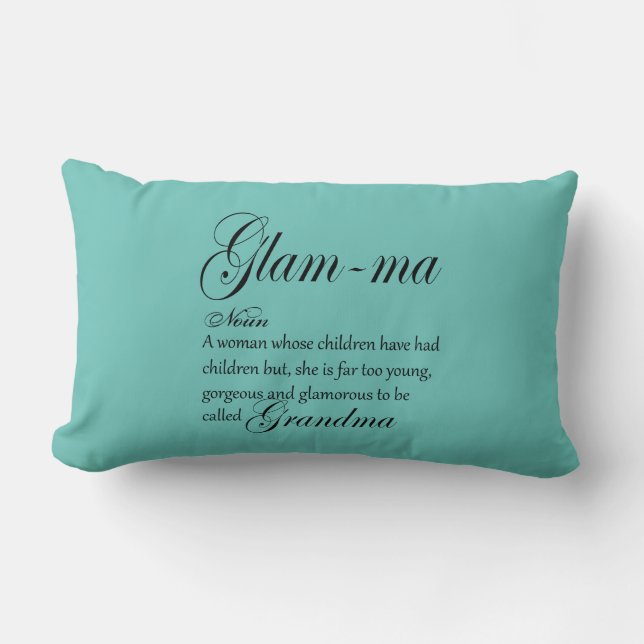 GLAM MA grandma definition Lumbar Cushion (Front)