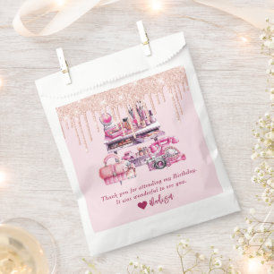Glam Makeup Personalised Girl Birthday Favour Bags