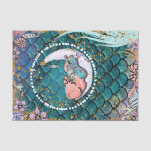 Glam Mermaid Its a Boy Baby Shower Birthday Party Tissue Paper