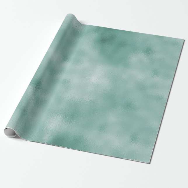 Glam Mint Wrapping Paper (Unrolled)