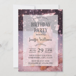 Glam Money Cat in Pink Fur Coat and Sunglasses     Invitation