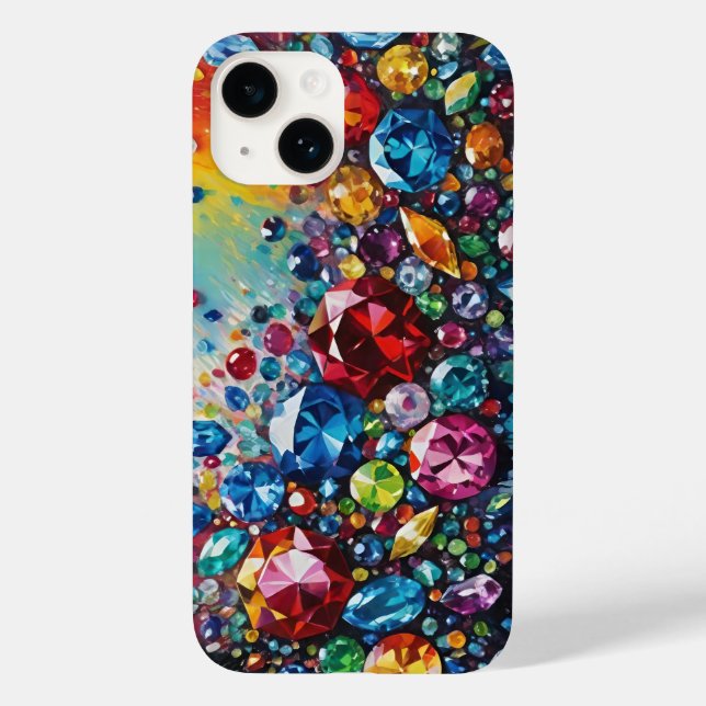 Glam Multi Coloured Gems and Jewels Case-Mate iPhone Case (Back)