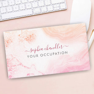 Glam Pale Coloured Marble, Classy Business Card