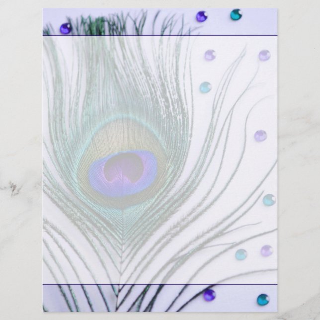 Glam Peacock Feather Purple (Front)