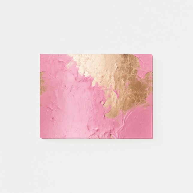 Glam Pink and Gold Post-it Notes (Front)