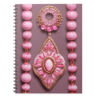 Glam Pink Beads Jewellery Notebook