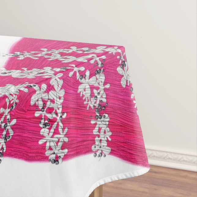 Glam Pink Christmas tree Tablecloth (In Situ)