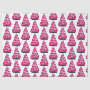 Glam Pink Christmas tree Tissue Paper
