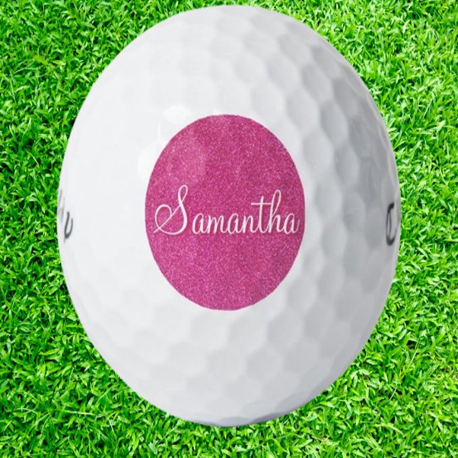 Glam Pink Gifts Golf Balls (Discover fabulous glam gifts perfect for the golf gal in your life! )