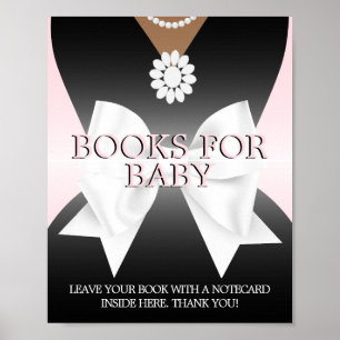 Glam Pink Tiffany Baby Shower Books for Baby Sign