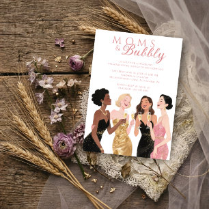 Glam Pink Vintage Moms & Bubbly Brunch TMF26 Invitation