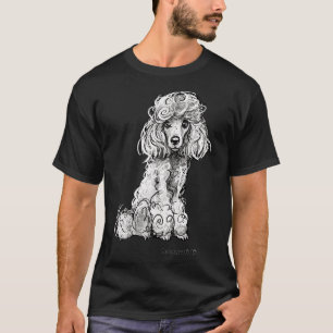 Glam Poodle Art Design T-Shirt