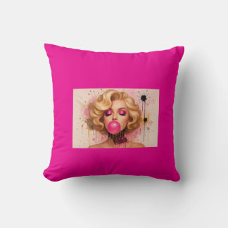 Glam Pop Art Decorative Cushion – Blonde Woman