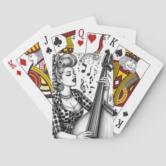Glam Punk Rock Rockabilly Playing Cards (Back)
