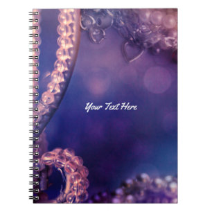 Glam Purple Glow Chic Glamour Personalised Spiral Notebook