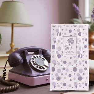 Glam Purple Shades Polka Dots Vintage Bride Small Gift Bag