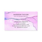 Glam Purple Violet Glitter Marble Agate Monogram