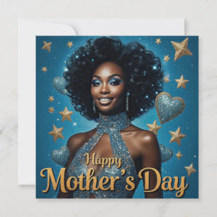 Glam Rock Mother's Day Pearl Simmer Card