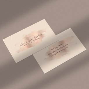 Glam Rose Gold Copper Foil   Personal Stylist Business Card