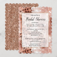 Glam Rose Gold Leopard Bridal Shower