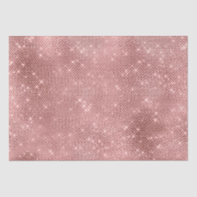 Glam Rose Gold Sparkle Tissue Paper (Front)