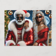 Glam Santa & Mrs. Claus Luxury Xmas Card