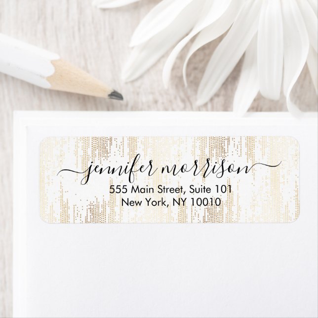 Glam Script Gold Confetti Rain (Insitu)