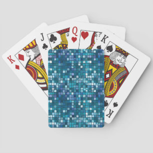 Glam Sequins Grid Texture Modern Pattern Playing Cards