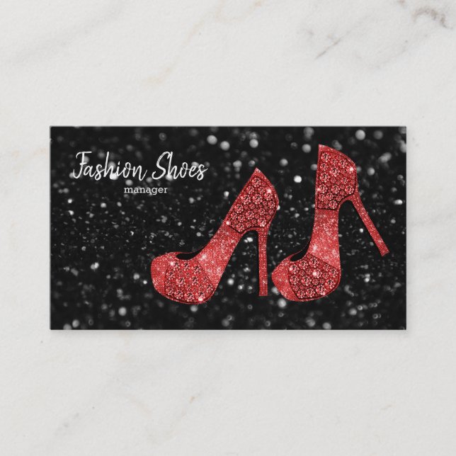 Glam Shoes High Heels Business Card (Front)