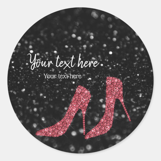 Glam Shoes High Heels for all occasions Classic Round Sticker (Front)