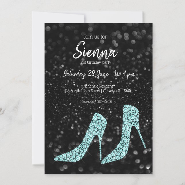 Glam Shoes High Heels for all occasions Invitation (Front)