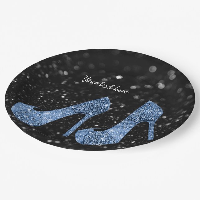 Glam Shoes High Heels for all occasions Paper Plate (Angled)