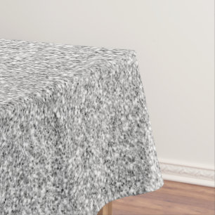 Glam Silver Glitter Glitz Tablecloth