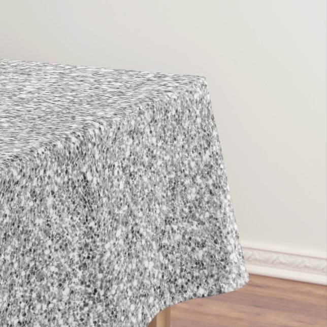 Glam Silver Glitter Glitz      Tablecloth (In Situ)