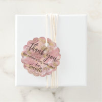 Glam Spa Party Faux Glitter Thank You Favour