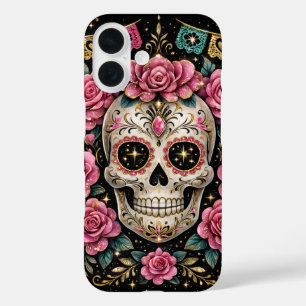 Glam Sugar Skull Phone Case – Dia de los Muertos