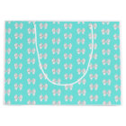 Glam Teal Aqua Blue Theme White Bow