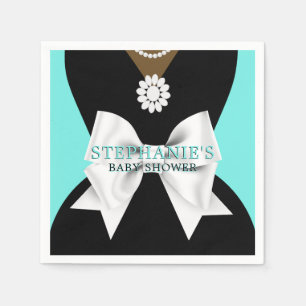 Glam Teal Ethnic Fancy Tiffany Theme Baby Shower Napkin