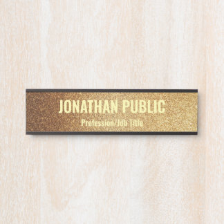 Glam Template Modern Black And Gold Trendy Door Si Sign