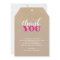 GLAM THANK YOU rustic gold confetti pink kraft