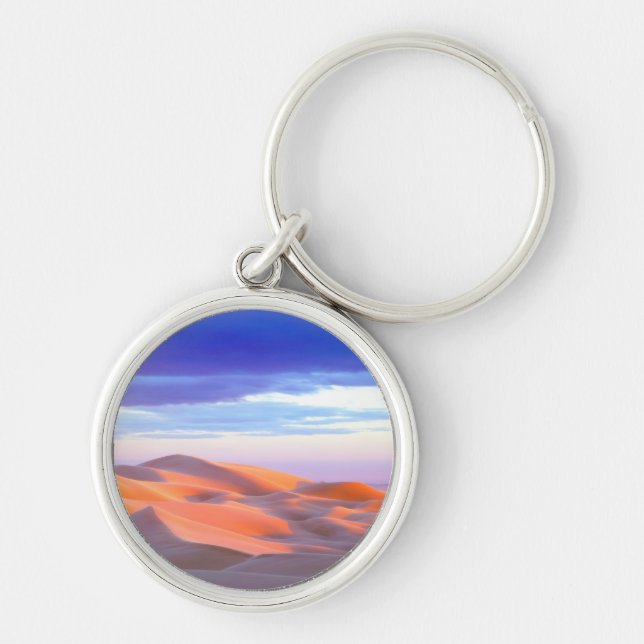 Glamis Sand Dunes at sunset Key Ring (Front)
