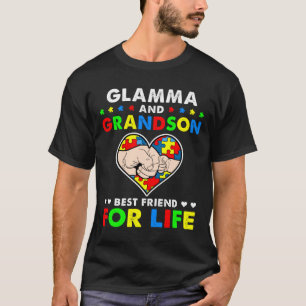 Glamma And Grandson Best Friend For Life Autism Aw T-Shirt
