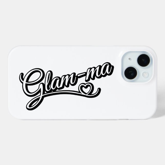 Glamma black/white on white Case-Mate iPhone case (Back (Horizontal))
