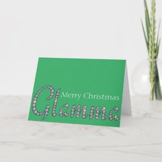 Glamma bling Christmas greeting card