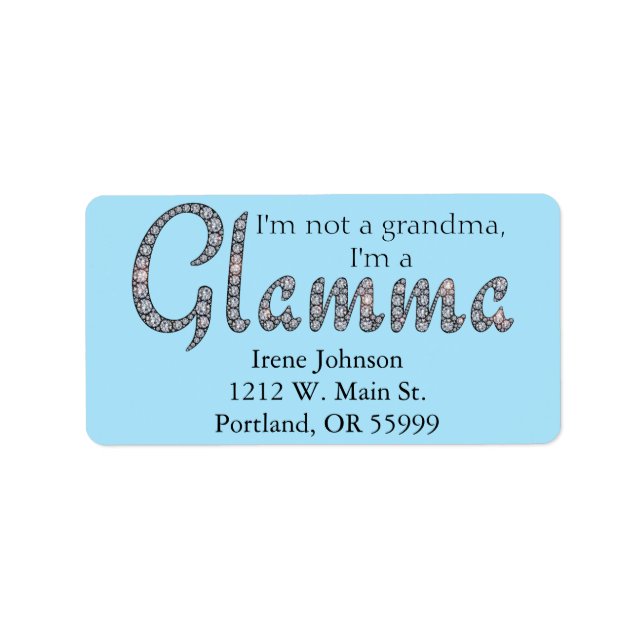 Glamma bling design address labels (Front)