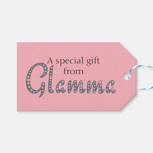 Glamma bling design tag (Front (Horizontal))